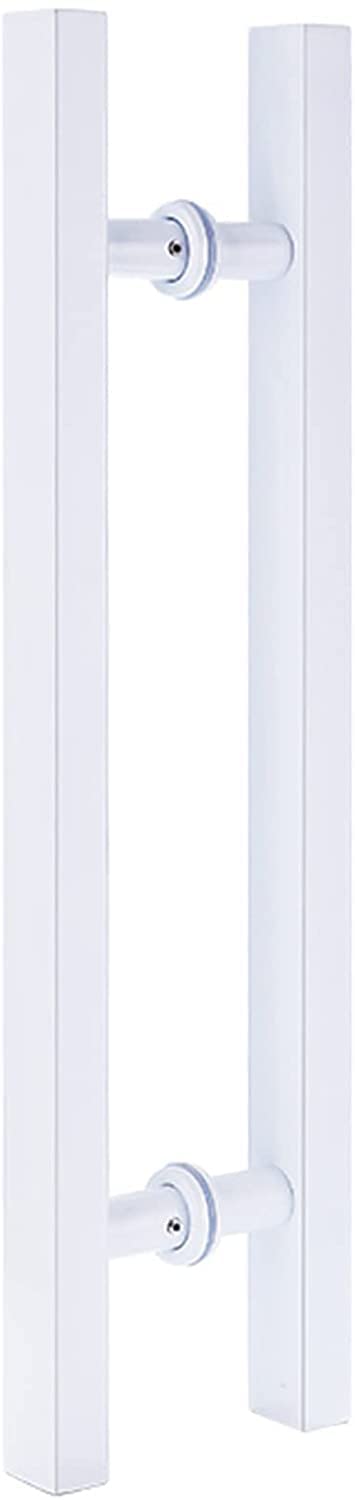 MXXQRHF Gold Commercial Push Pull Door Handles - 120cm Stainless Steel & Glass for Interior/Exterior Use - Elegant White Finish, Durable & Stylish Door Hardware.