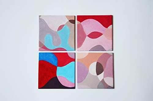 Artists' Nexus Set of 6 Blank Cotton Artist Canvas Panel, Mini, Small 10x10cm, 4x4"