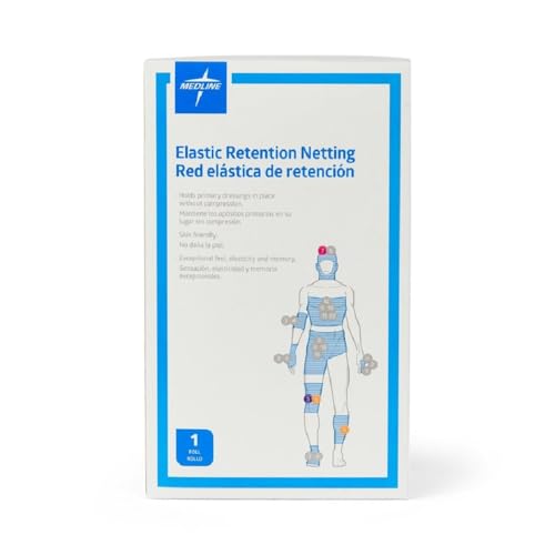 Image of Medline Stretch Tubular Elastic Dressing Retention Net, Size 6,(17 inch x 25 yds), Ideal for Wound Care, Single Pack