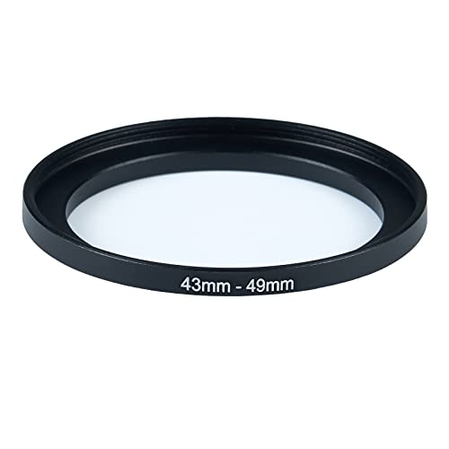 Image of 43mm to 49mm Step-Up Ring Filter Adapter for All Brands UV ND CPL Metal Ring Step-Up Rings Adapter Filter (43mm-49mm)