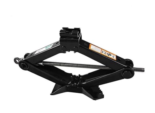 XFYESL cavalletti Auto Cric Trolley per Auto con Manovella, 2 Tonnellate per Auto, SUV, Monovolume Piccoli Camion, Altezza di Sollevamento 105-385 mm, Nero Sollevatore