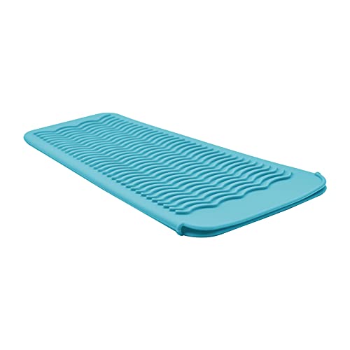 EIOKIT-Silicone-Heat-Resistant-Travel-Mat-Pouch-for-Hair-StraightenerCrimping-IronHair-Curling-IronHair-Curling-WandFlat-IronHair-Waving-Iron-and-Hot-Hair-Styling-Tools-Sky-Blue
