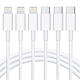 USB C to Lightning Cable 3Pack 6FT [Apple MFi Certified] iPhone Fast Charger Cable USB-C Power Delivery Charging Cord for iPhone 13/12/12 PRO Max/12 Mini/11/11PRO/XS/Max/XR/X/8/8Plus/iPad, White