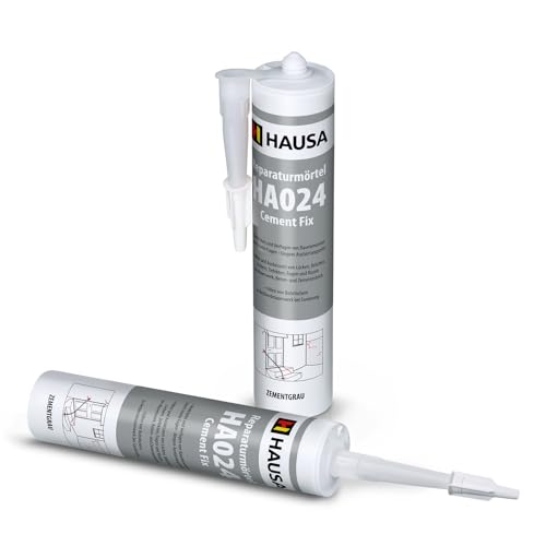 Malta Di Riparazione Fix & Finita Per Muratura – 500 Ml, Pronta All'Uso, Per Interni Ed Esterni, Colore Grigio Cemento