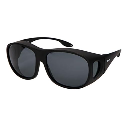 Yodo Fit Over Glasses Sunglasses with Polarized Lenses for Men and Women,Black