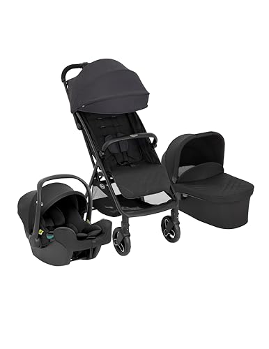 Graco - MYAVO™ TRIO - Passeggino leggero con chiusura veloce (0-22 kg), seggiolino auto per neonati (da 40 a 75 cm), navicella (mx. 9 kg); colore Charcoal
