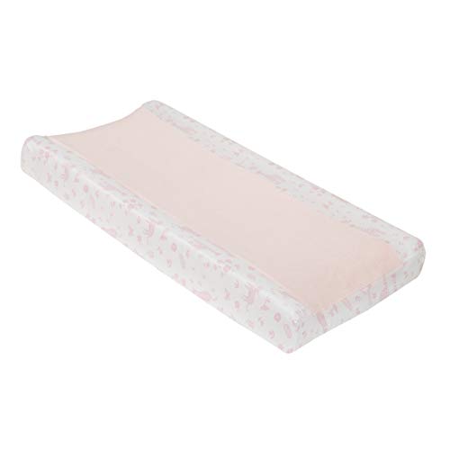 Image of Carter's Pretty Pink Giraffes Super Soft Pink and White Changing Pad Cover