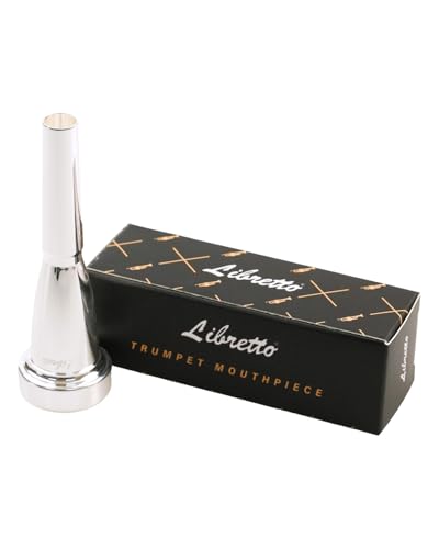 Libretto 3C Bullet Shape Trumpet Mouthpiece, Silver Plated, Compatible with C and B♭ Trumpets...