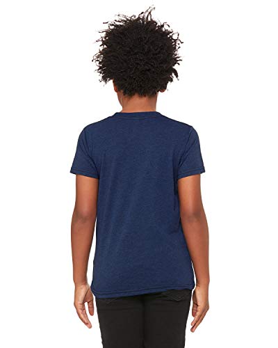 Bella + Canvas Youth Triblend Short-Sleeve T-Shirt M NAVY TRIBLEND3
