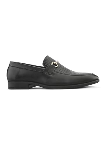 Image of San Frissco Men's Loafers Horsebit Shoes for Men | Buckle Slip-On Textured Moccasins for Office & Formal Wear with Soft Cushioned Insole Stylish, Comfortable & Durable Footwear