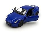Toi-Toys Welly Modellauto Maserati Gran Tourismo Folgoro Fahrzeug Miniatur Auto Maßstab 1:39 / L 12cm Blau