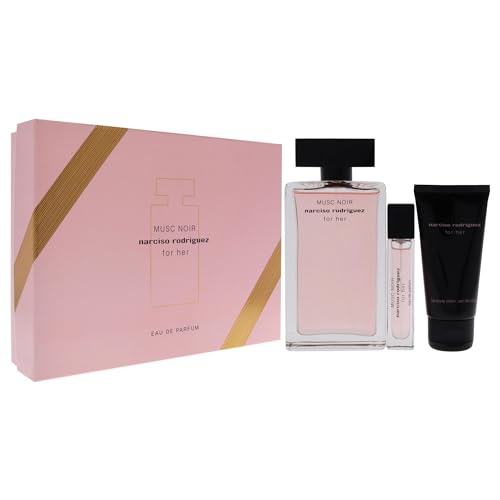 Narciso Rodriguez For Her Musc Noir Eau De Parfum 100ml + Body Lotion 50ml + Travel Size 10ml