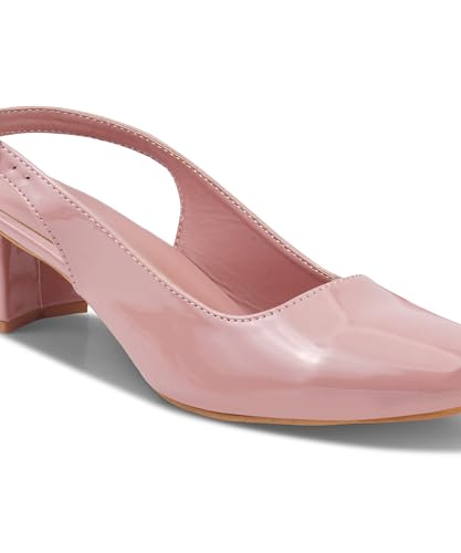 Image of JM LOOKS Women's Slingback Closed Toe Block Chunky Low Heel Pumps - 2. Inches Office Wedding Party Dress Shoes
