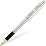 Cross Century II Medalist Chrome Fountain Pen with 23KT Gold-Plated Appointments and 23KT Gold-Plated Medium Nib
