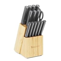 Hampton Forge 896229 Tomodachi Natural Harvest Slate 15 Piece Cutlery Block Set