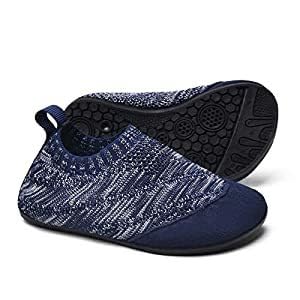 Sosenfer Slippers for Children, Boys and Girls, Non-Slip, Lightweight Slippers for Toddlers, Unisex Slipper Socks 29 EU 1229 Blue Grey