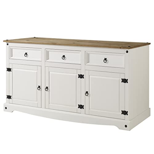 Wood Buffet Sideboard Corona Snow | Furniture Dash, White #TOP6