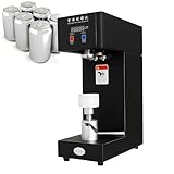 Máquina Selladora Latas Sellador Eléctrico Comercial Lata LCD Altura Ajustable Sellado Sin Fugas Parada Emergencia Plástico Hojalata Hogar Cafetería Restaurante Tiendas Bebidas(negro)