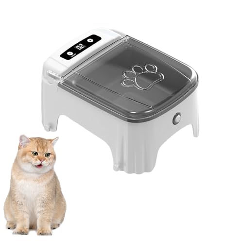 Distributore automatico di cibo per cani e gatti, alimentatore automatico per animali domestici con timer, ciotola temporizzata per gatti e gatti, stazione di alimentazione per animali domestici