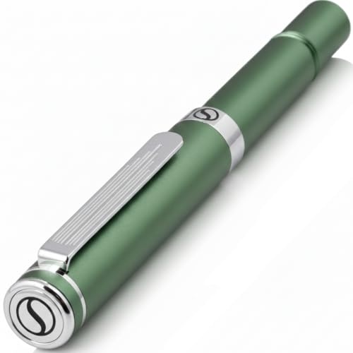 Scriveiner Rollerball Verde EDC di lusso, splendida penna tascabile con finitura cromata, miglior regalo per uomini e donne, ricarica tedesca, idea regalo, penne di design per ufficio