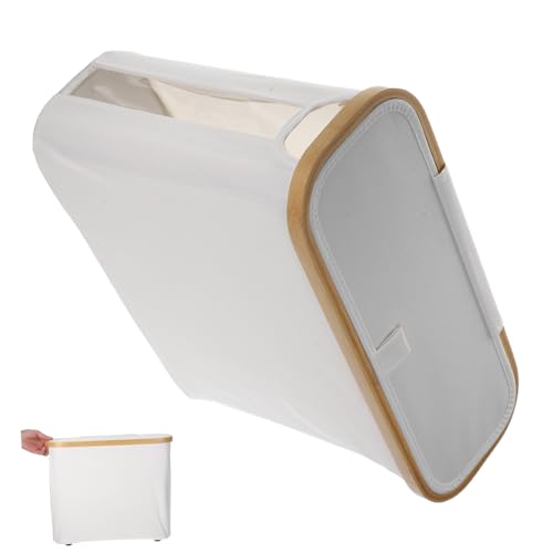 Cabilock Foldable Toilet Paper Storage Basket with Lid Tissue Organizer for Bathroom Kitchen and Living Room Versatile Woven Storage with Stylish Design