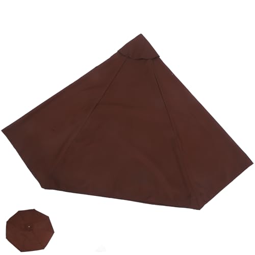 Consejos para Comprar Sombrillas, marquesinas y toldos los más recomendados. 46 HEANUJJ Toldo para Sombrilla de Patio 2.7 M Café 8 Varillas, Dosel de Repuesto Resistente para Jardín, Accesorio para Marquesina de Exterior y Protección Solar