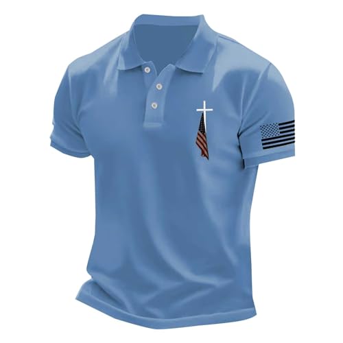 JPLZi us Polo Shirts for Men Mens Pique Polo Shirts Golf Shirt for Men