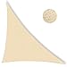 Produktbild IOAOI Sonnensegel Dreieckig rechtwinklig 4m x 4m x 5.7m Markise 98% UV Schutz Wasserdicht Sonnensegel für Garten Balkon und Terrasse (Creme)