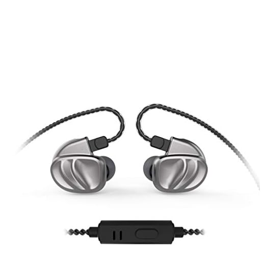 BQEYZ KC2 Quad Drivers Earphones HiFi Stereo Headset Noise Isolating with Detachable Cable (KC2 Silver with mic)