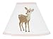Sweet Jojo Designs Blush Pink and White Lamp Shade for Woodland Deer Floral Collection