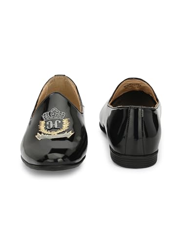 Image of San Frissco Men's Loafers Ethnic Embroidered Casual Slip On Shoes Soft Cushioned Footbed Insole with TPR Sole Stylish Lightweight Comfortable Fit Perfect for Party, Events and Weddings