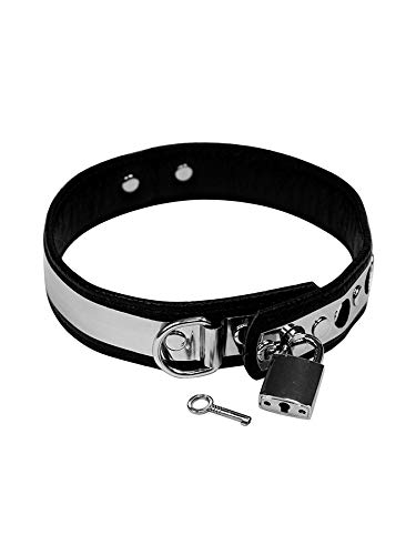 Collier en cuir Rimba bondage play de 3cm pour l'initiation aux jeux de retenue - 2