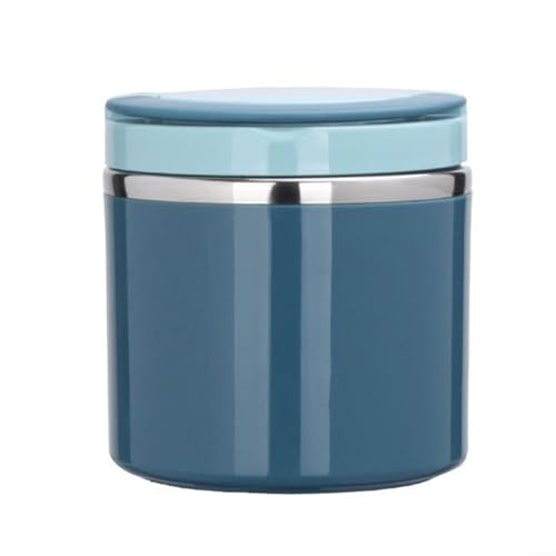 Tarro aislado a prueba de fugas hecho de polipropileno y acero inoxidable, perfecto para almacenar sopas y comidas (azul 630 ml)