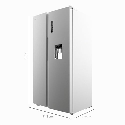 Cecotec - Bolero CoolMarket SBS 562 Inox E, Frigorifero americano da 559 litri, 559 L, 177 cm x 90 cm, classe E, sistema Multi Air Flow, Total No Frost, motore inverter plus - Immagine 1