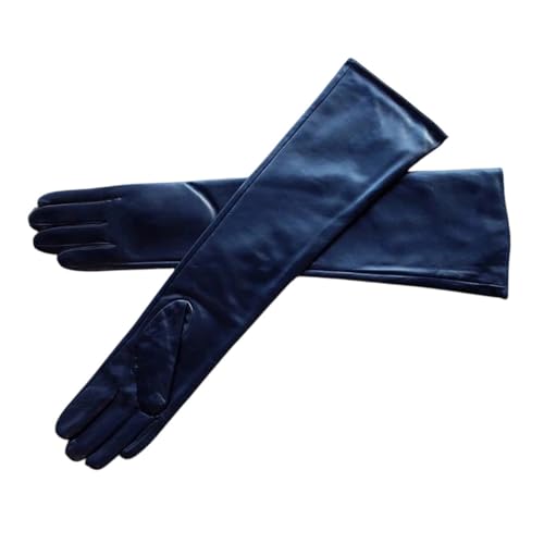 Guantes de cuero largos Kelsiop un regalo elegante de piel de oveja para mujer en invierno