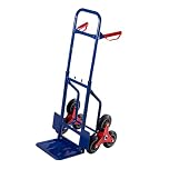 Diable d'escalier pliable jusqu'à 150 kg - Roues en étoile à 3 positions en caoutchouc dur - Cadre en acier - Chariot de transport
