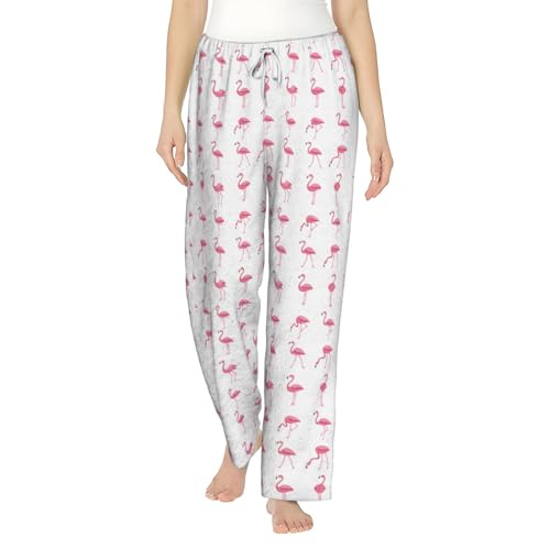 Pantalon de pyjama flamants roses en tissu ultra doux et confortable pour femme