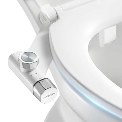 ANNWA Non-Electric Bidet Attachment for Toilet Seat, Daul Clean Nozzles 3 Modes Adjustable Water Pressure Ultra-Slim Bidet Toilet Seat Attachment with Pressure Controls Feminine/Posterior Wash(TT17N)