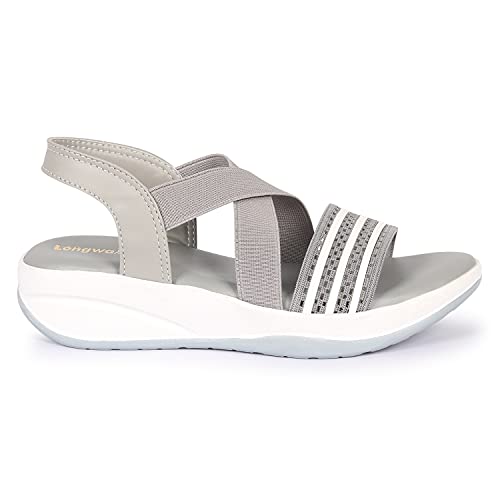 Image of Longwalk Women Casual Sandal Stripe Print Multi Strap