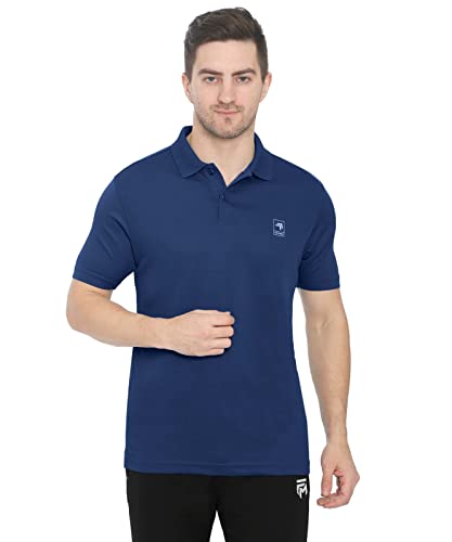 Image of GenX Men's Solid Regular Fit Polo Shirt