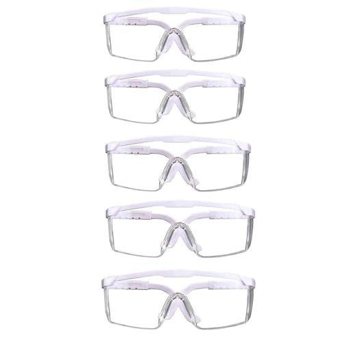 mozeeda Safety Glasses Anti-fog Clear Safety Goggles Eye Protection Safety Goggles AdjustableTemples,High Transmission, Lightweight & Comfortable Lightweight Protective Glasses.