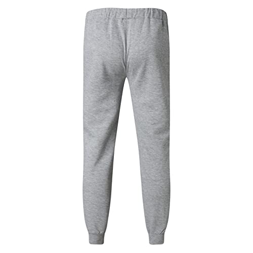 MYNKYLL Calça masculina de outono com zíper costura casual com fecho de zíper calça para pés calça m