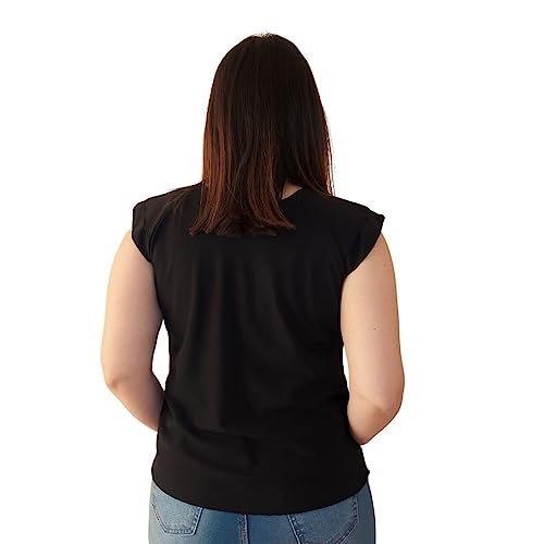 Blusa Social Feminina Crepe Manga Curta Gola Gota Botão Elegante