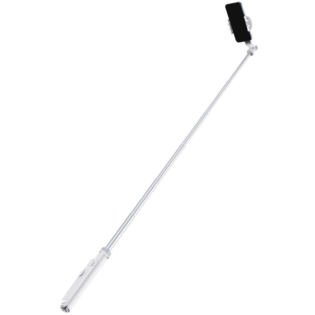 Ulanzi TT88 Overhead Perche à selfie – Blanc – Trépied 2 en 1 pour prise de vue en haut – Extensible jusqu'à 144 cm – Avec déclencheur à distance Bluetooth, Mag Safe & support de serrage pour