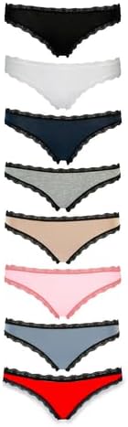 Emprella Cotton Underwear Women, 8 or 5 Pack Womens Bikini Seamless Ladies Cheeky Panty - Image 7