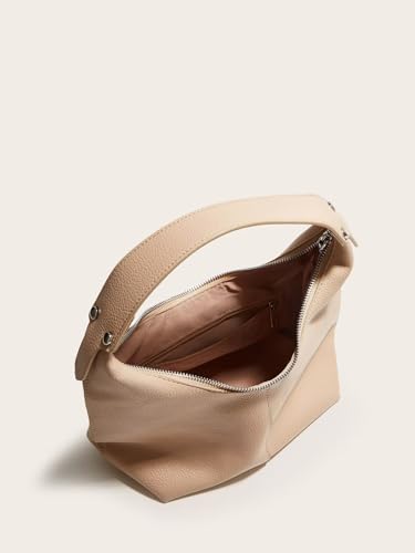 Designer Hobo Handbag for Ladies,Stylish Crescent&Dumpling Shaped PU Leather Shoulder Bag,Top Handle Tote with Zipper3