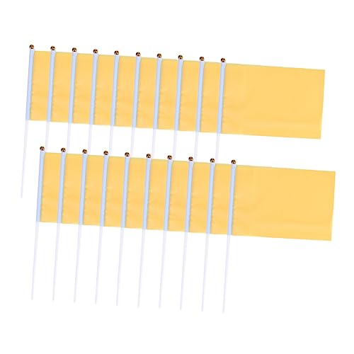 Drapeaux carrés jaunes miniatures légers lot de 100 pour célébrations