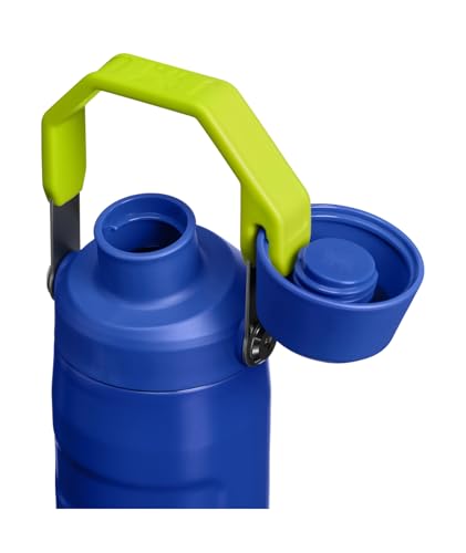 Image of STANLEY IceFlow Fast Flow Bottle, 16 oz, Cobalt Chartreuse | Angled Spout Lid | Lightweight and Leakproof for Travel and Sports | Easy Carry Handle | Insulated Stainless Steel | BPA-Free