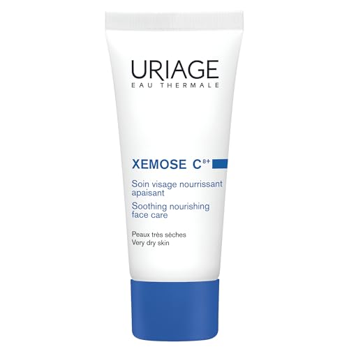 Uriage Xemose Crema Viso Lenitiva Nutriente per Pelle Secca, soggette ad Eczema Atopico con Burro di Karitè 10% - Idratazione 24H, Nutre, Lenisce e Protegge - Non Appiccica, Non Unge - non profumato