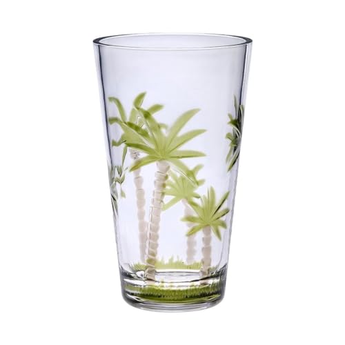 Acrylic H.B. Tumbler Palm Tree Design 20 oz. Set of 4